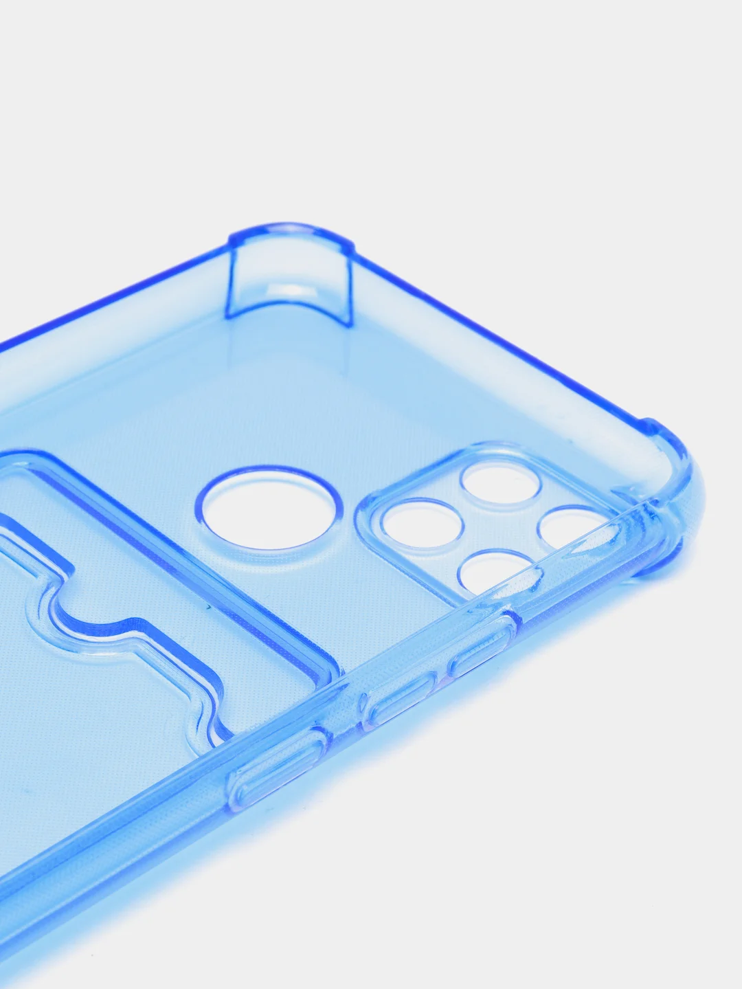 Аметистовый противоударный чехол realme C21y , кармашек для карт