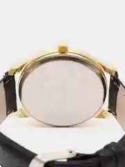 Золотой часы мужские, на кожаном ремешке