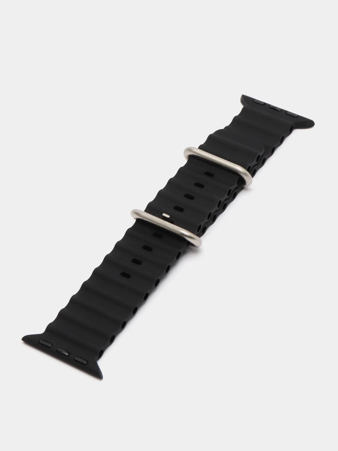 Черный силиконовый ремешок для Apple Watch 38 / 40 / 41, 42 / 44 / 45 / 49 мм