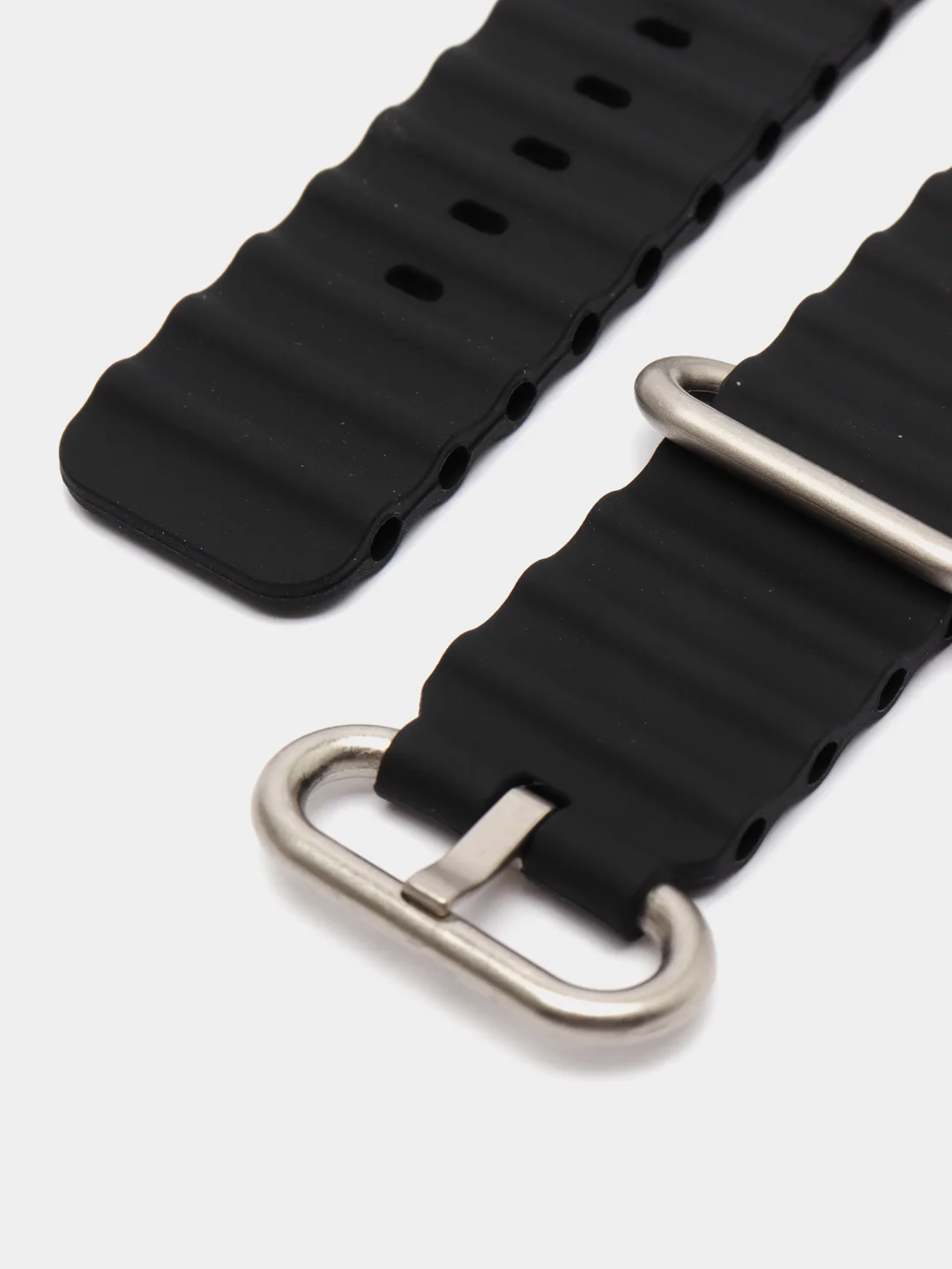 Черный силиконовый ремешок для Apple Watch 38 / 40 / 41, 42 / 44 / 45 / 49 мм