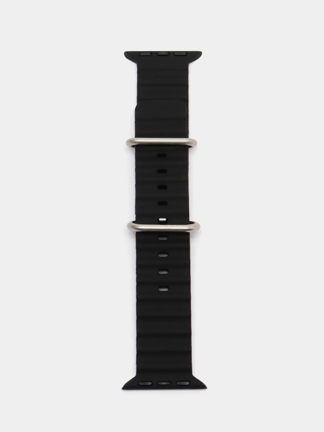 Черный силиконовый ремешок для Apple Watch 38 / 40 / 41, 42 / 44 / 45 / 49 мм