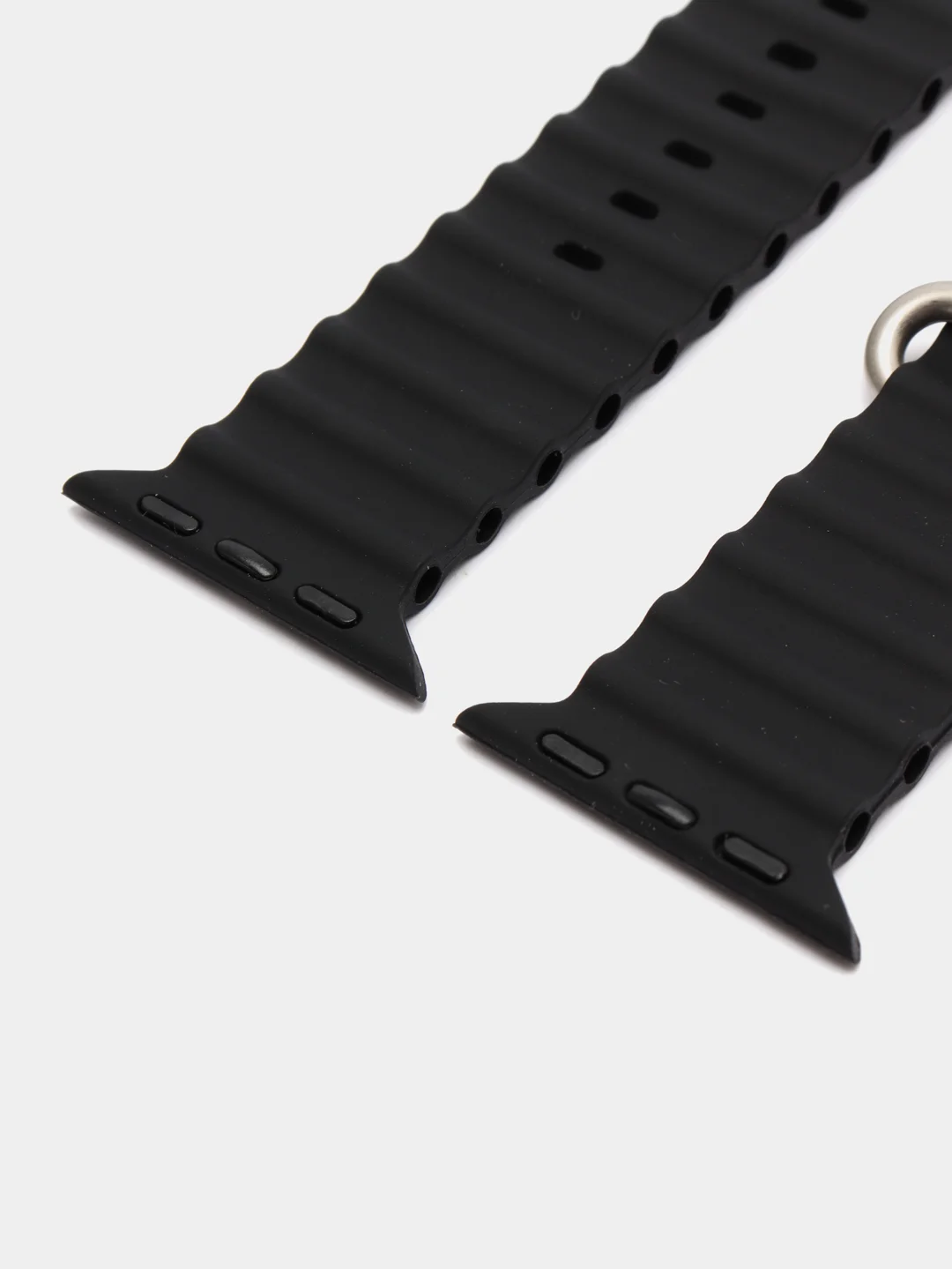 Черный силиконовый ремешок для Apple Watch 38 / 40 / 41, 42 / 44 / 45 / 49 мм