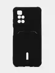 Аметистовый силиконовый чехол для Xiaomi Redmi 10 ( Сяоми Редми 10 ) с карманом для карт
