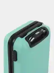 Бирюзовый чемодан на колесах, дорожный, пластиковый, размер S
