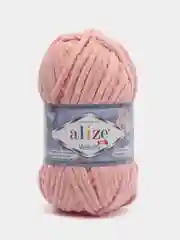 Кремовый пряжа плюшевая Alize Velluto, микрополиэстер, 100 г, 68 м