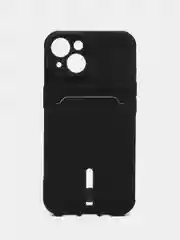 Силиконовый чехол для iPhone 14 (Айфон 14) , чехл на айфон с карманом для карт