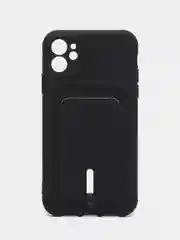 Аметистовый силиконовый чехол для Apple  iPhone 11 (Айфон 11), чехол на айфон 11 с карманом