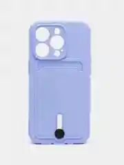 Силиконовый чехол для iPhone 14 Pro (Айфон 14 Про), с карманом для карт, чехол на айфон