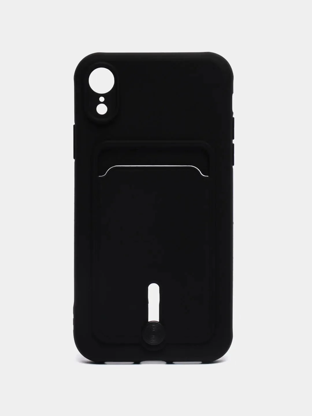 Аметистовый силиконовый чехол для iPhone XR (Айфон ХР) с карманом для карт, чехол на айфон