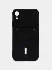 Аметистовый силиконовый чехол для iPhone XR (Айфон ХР) с карманом для карт, чехол на айфон