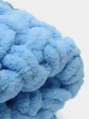 Голубой плед детский плюшевый ручной вязки из пряжи Alize Puffy для новорожденных Одеяло Покрывало