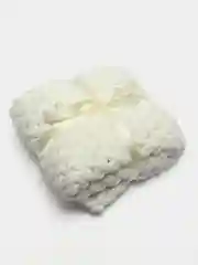 Белый плед детский плюшевый ручной вязки из пряжи Alize Puffy для новорожденных Одеяло Покрывало