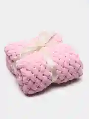 Розовый плед детский плюшевый ручной вязки из пряжи Alize Puffy для новорожденных Одеяло Покрывало