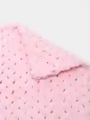 Розовый плед детский плюшевый ручной вязки из пряжи Alize Puffy для новорожденных Одеяло Покрывало