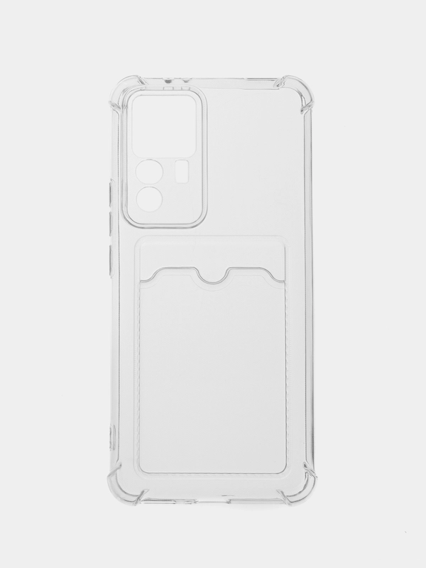 Чехол для Xiaomi 12T, 12T Pro, Redmi K50 Ultra, Сяоми 12Т прозрачный, с карманом для карты