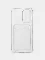 Лавандовый чехол противоударный Samsung Galaxy A53 5G, СамсунгА53 5G, прозрачный с карманом для карты