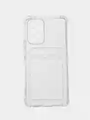 Лавандовый чехол противоударный Samsung Galaxy A53 5G, СамсунгА53 5G, прозрачный с карманом для карты