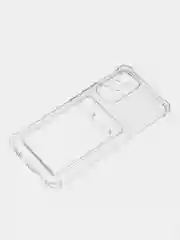 Лавандовый чехол противоударный Samsung Galaxy A53 5G, СамсунгА53 5G, прозрачный с карманом для карты