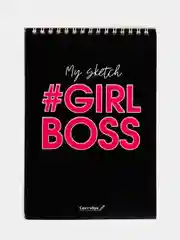 Скетчбук в тонкой обложке #Girl boss А5, 40 л