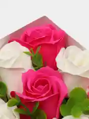Аметистовый букет из мыла "Розы", подарочный, в коробке, 9 шт