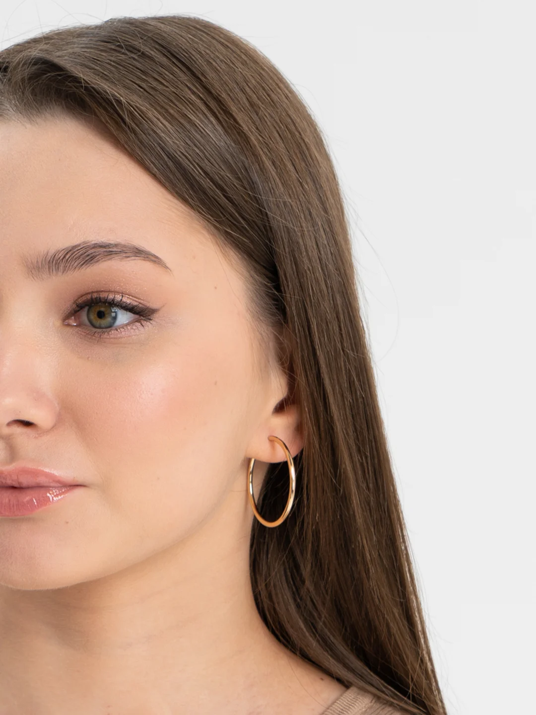 Золотой серьги кольца  КОНГО.Серьги XUPING JEWELRY