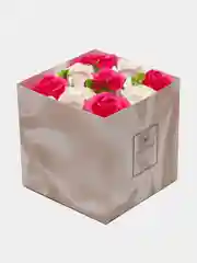 Аметистовый букет из мыла "Розы", подарочный, в коробке, 9 шт
