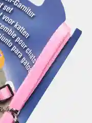 Розовый шлейка с поводком прогулочная для кошек
