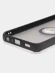 Черный чехол Samsung Galaxy A03 Core, пластиковый, матовый, с кольцом и цветными кнопками