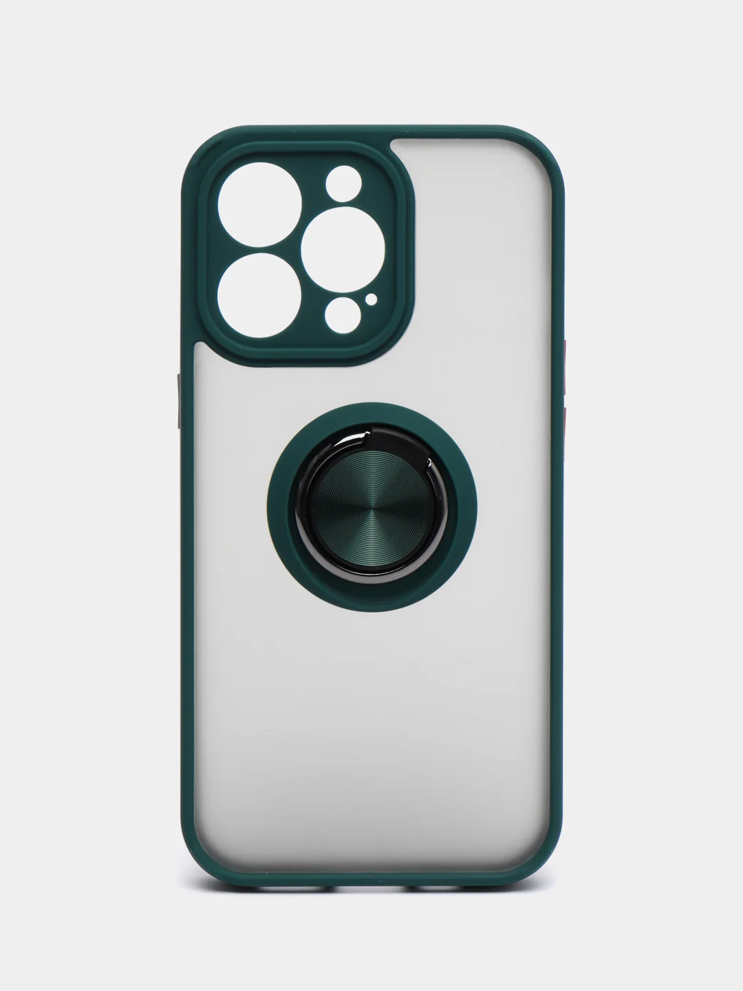 Морской чехол iPhone 13, 13 Pro, пластиковый, матовый, с кольцом и цветными кнопками