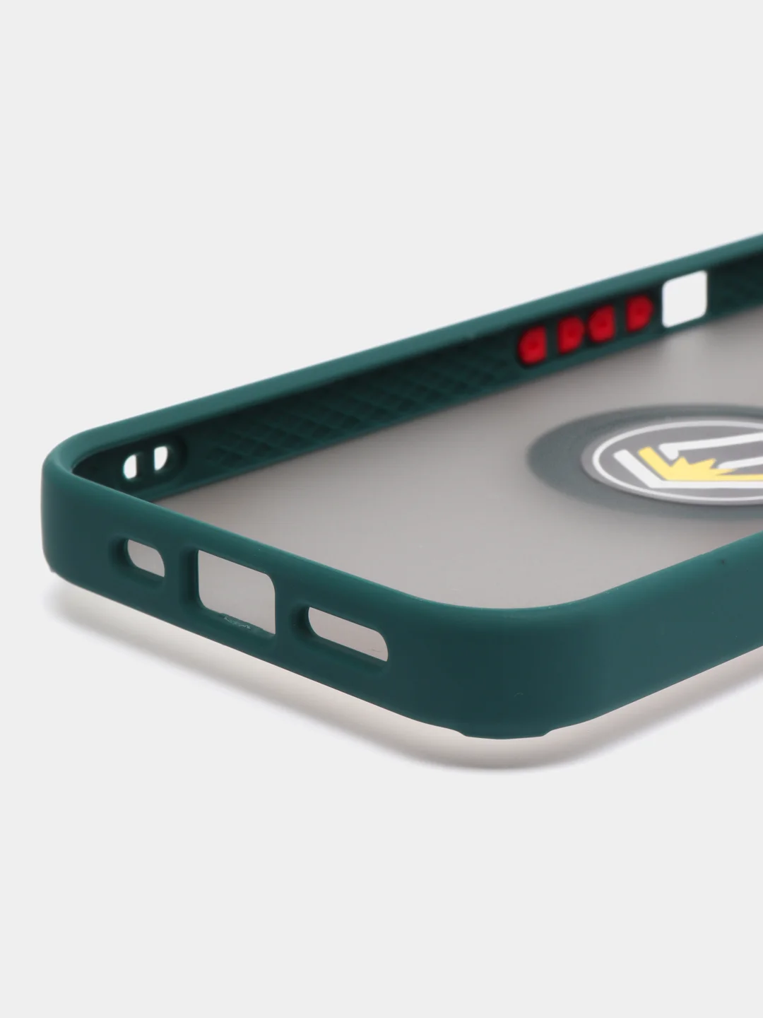 Морской чехол iPhone 13, 13 Pro, пластиковый, матовый, с кольцом и цветными кнопками