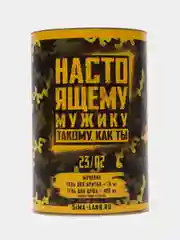 Набор "Настоящему мужику": гель д/душа, 400 мл,  гель д/ бритья, 75 мл мочалка