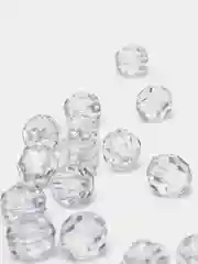 Серый меланж бусины, бусины акриловые 32 грани от 6-10 мм, бусины круглые граненые для рукоделия