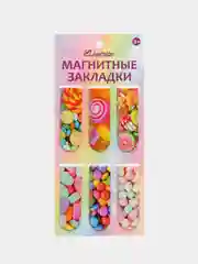 Розовый набор магнитных закладок для книг, 6 штук