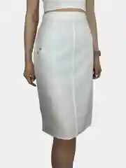 Юбка офисная, белая