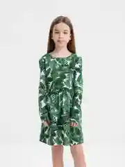 Зеленый платье детское, туника в садик