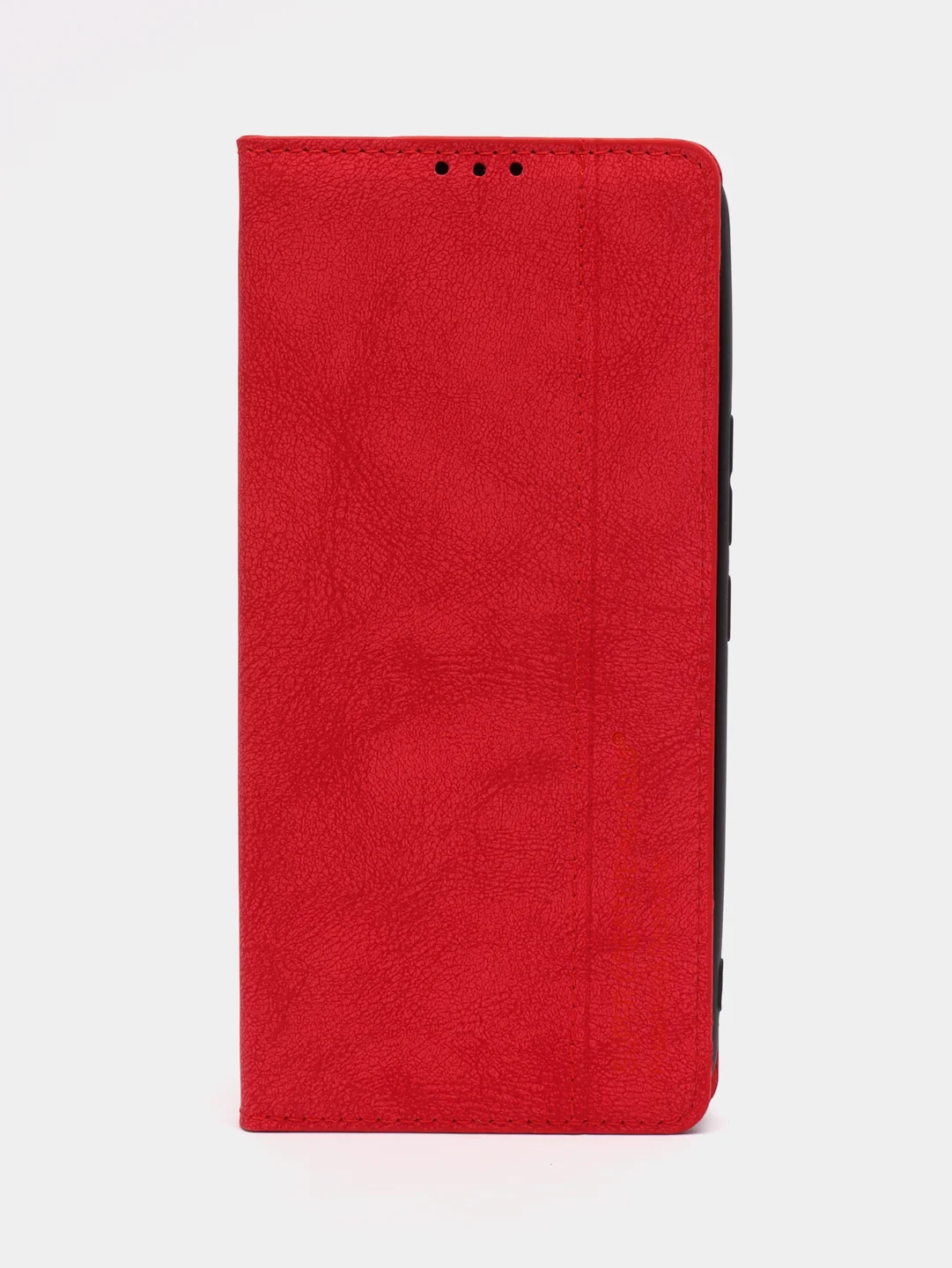 Красный чехол книжка Rich Boss для Tecno Spark 8C / GO 2022, экокожа, нубук, с визитницей