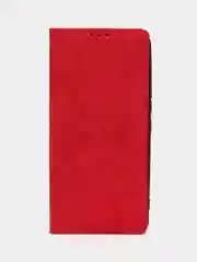 Красный чехол книжка Rich Boss для Tecno Spark 8C / GO 2022, экокожа, нубук, с визитницей