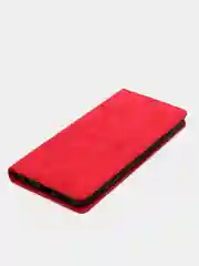 Красный чехол книжка Rich Boss для Tecno Spark 8C / GO 2022, экокожа, нубук, с визитницей