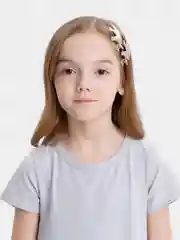 Бежевый заколка "Королева"