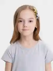 Бежевый меланж заколка "Королева"