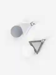 Серый серьги женские из ассимметрических фигур