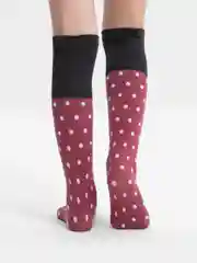 Бордовый гольфы детские, с принтами