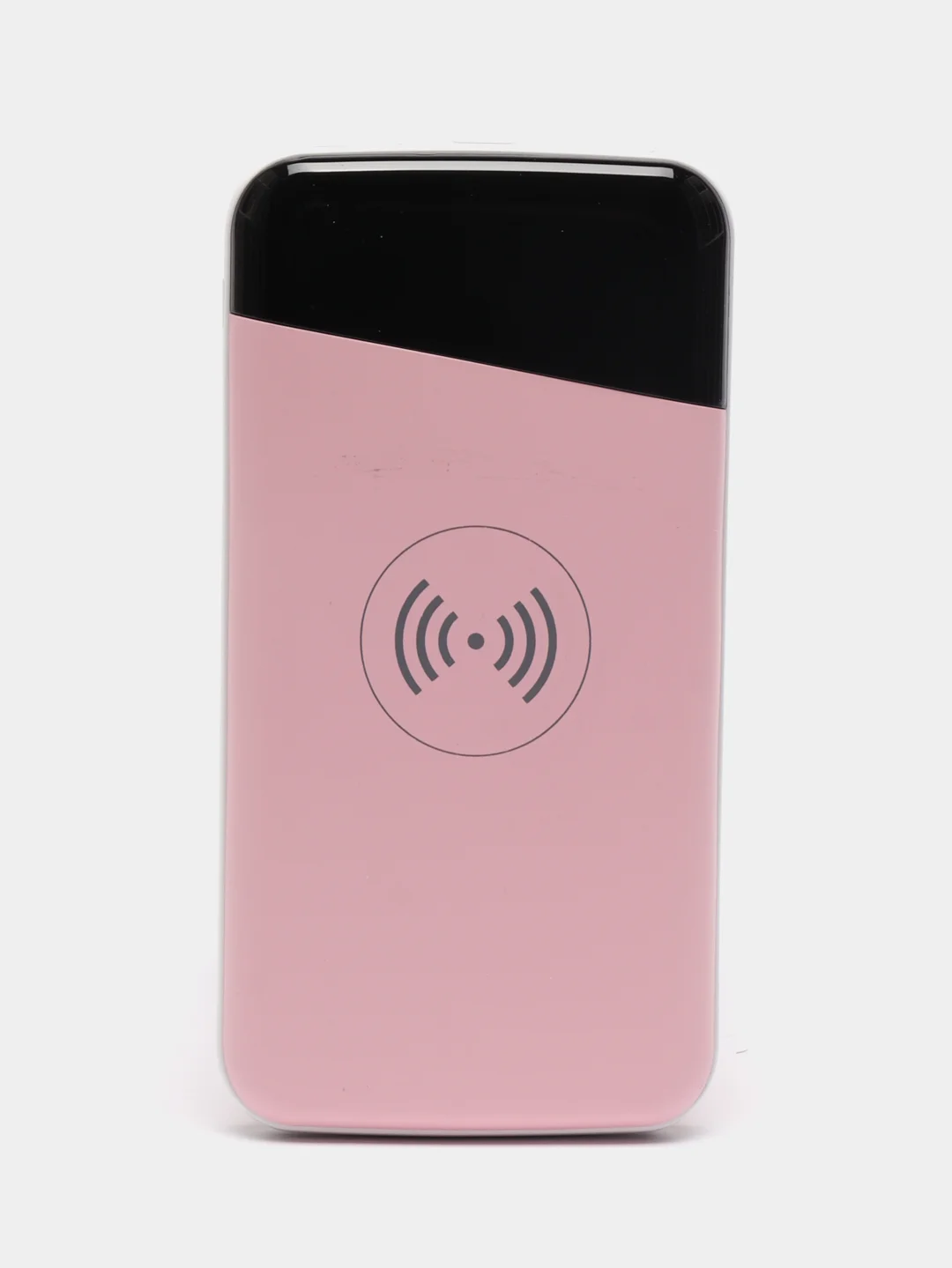Розовый повер банк, 10000 mAh, с беспроводной зарядкой для смартфонов