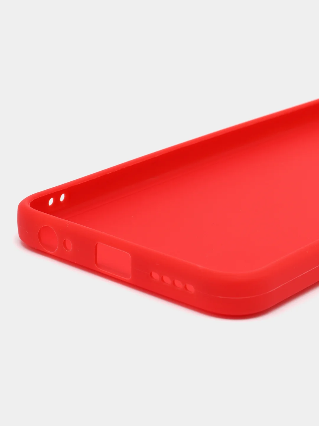Красный чехол для Tecno POVA 4 (Техно Пова 4), силиконовый прозрачный