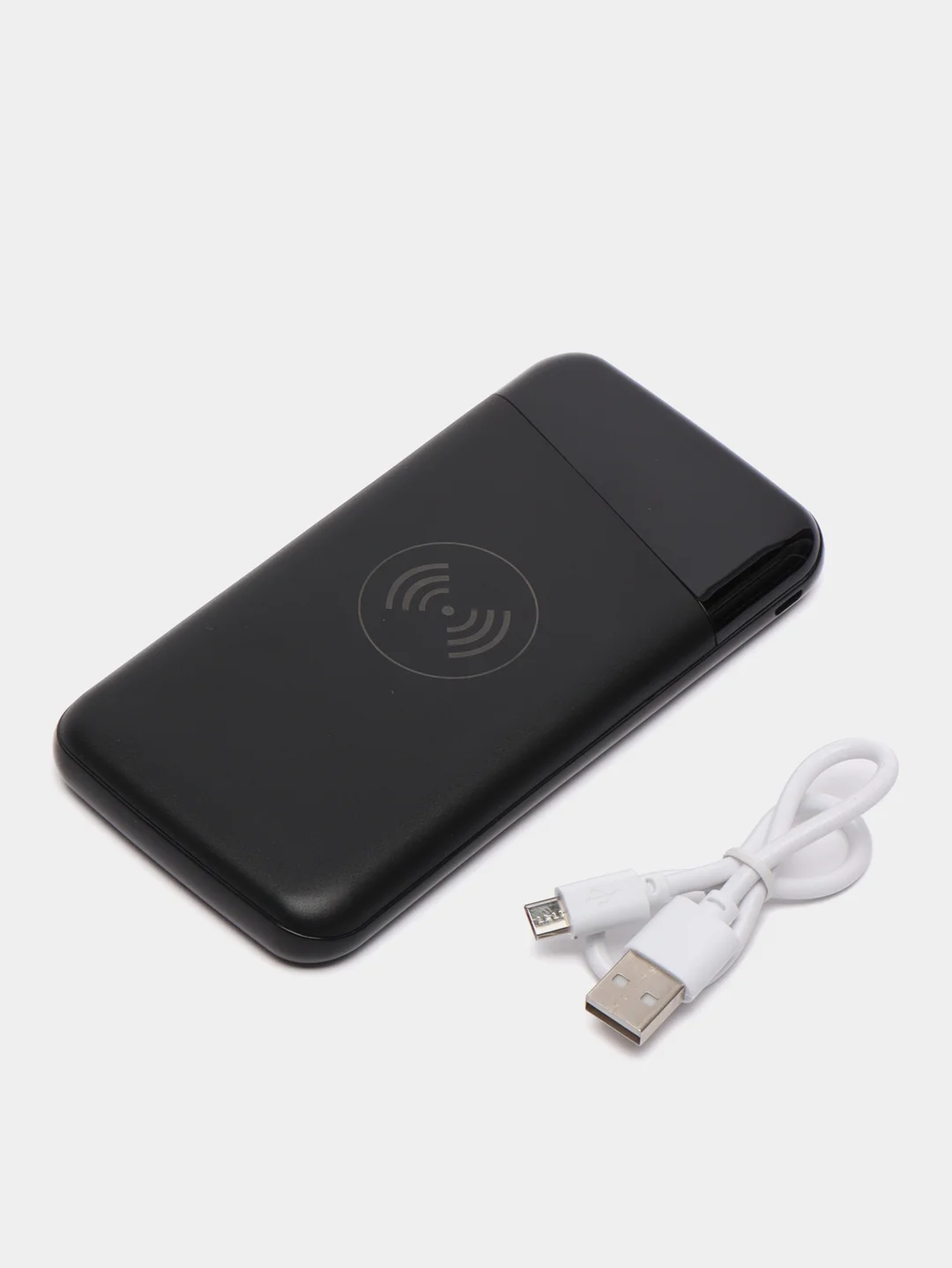 Розовый повер банк, 10000 mAh, с беспроводной зарядкой для смартфонов