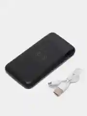 Розовый повер банк, 10000 mAh, с беспроводной зарядкой для смартфонов