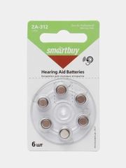 Батарейки для слуховых аппаратов SmartBuy ZA312, A312, PR41, PR312, AC312, DA312