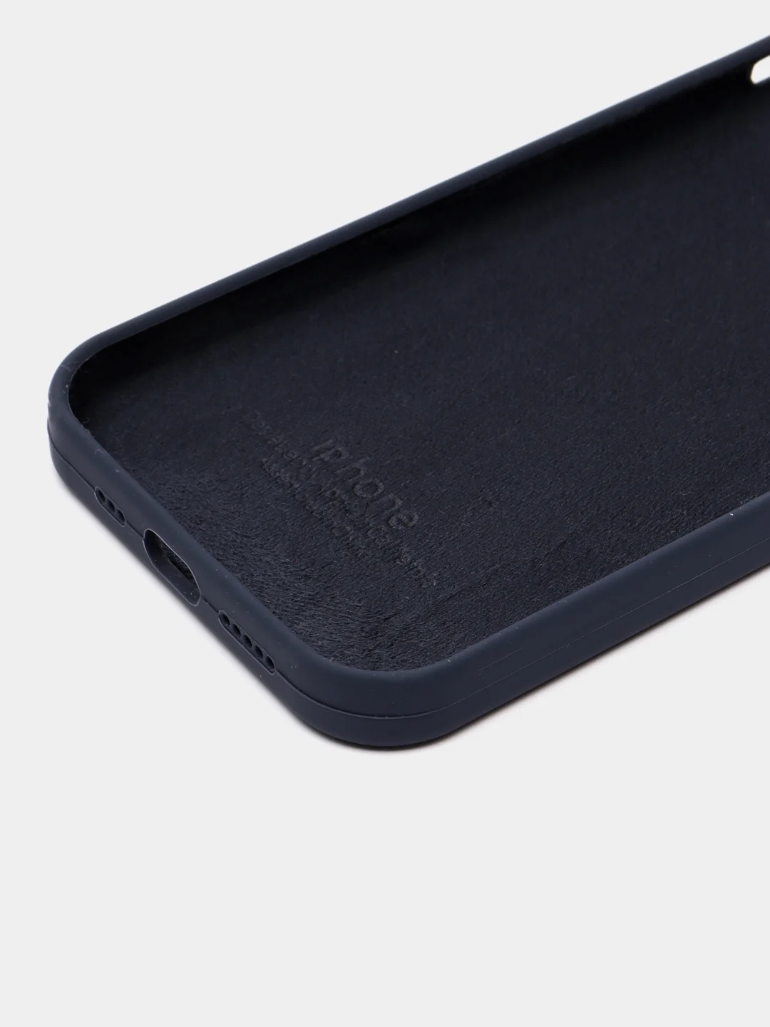 Темно-синий чехол Silicone Case iPhone 11, 12, 13, 14, Pro, Pro Max, с закрытым низом, кейс