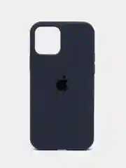 Темно-синий чехол Silicone Case iPhone 11, 12, 13, 14, Pro, Pro Max, с закрытым низом, кейс