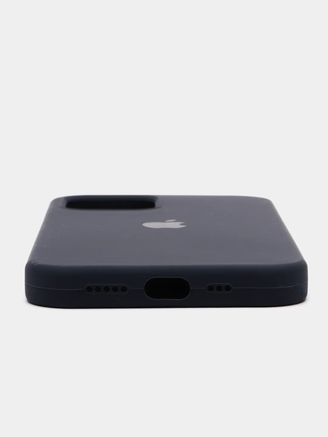 Темно-синий чехол Silicone Case iPhone 11, 12, 13, 14, Pro, Pro Max, с закрытым низом, кейс